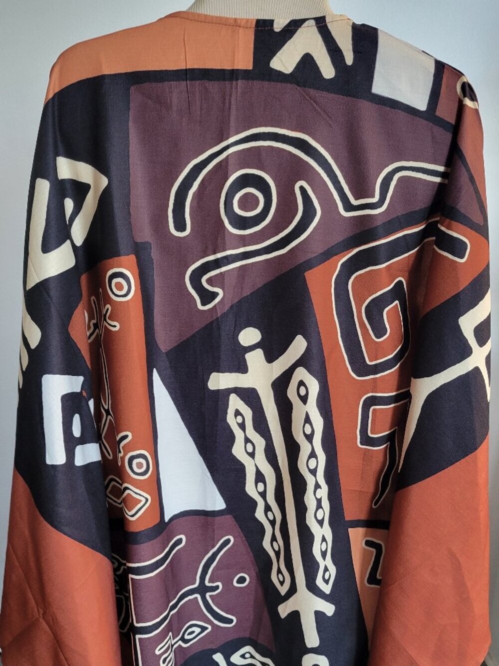 Blackdy Fashion Women's Vintage African Geographic Art Print Shawl (Size: Medium